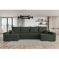 ALTDECOR Wohnlandschaft RAVENA-U, Couch mit Schlaffunktion, Wohnzimmer - Wohnlandschaft grau