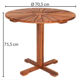 CASARIA Sunrise Gartentisch Ø 70,5 x 71,5 cm braun