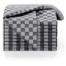 Blumtal Geschirrtücher Baumwolle 50x70 cm im 10er Set - Oeko-TEX zertifizierte Küchentücher - extrem saugstarke Geschirrhandtücher - Küchenhandtücher waschbar 95 °C - Geschirrtuch Schwarz-Weiß Karo