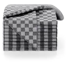 Blumtal Geschirrtücher Baumwolle 50x70 cm im 10er Set - Oeko-TEX zertifizierte Küchentücher - extrem saugstarke Geschirrhandtücher - Küchenhandtücher waschbar 95 °C - Geschirrtuch Schwarz-Weiß Karo