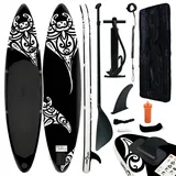 vidaXL SUP Board Set Aufblasbar 305 x 76 x 15 cm schwarz