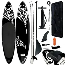 vidaXL SUP Board Set Aufblasbar 305 x 76 x 15 cm schwarz