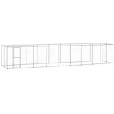 vidaXL Outdoor-hundezwinger Verzinkter Stahl 21,78 m2