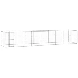 vidaXL Outdoor-hundezwinger Verzinkter Stahl 21,78 m2