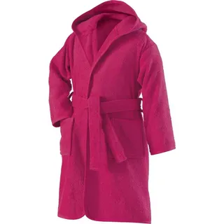 Erwin Müller Kinder-Bademantel mit Kapuze in fuchsia | Gr.: 110/116