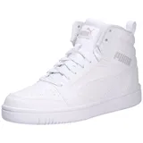 Puma Rebound V6 Mid Jr Sneaker, White Cool Light Gray, 36