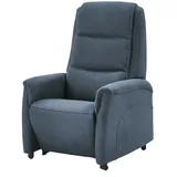 Hukla Fernsehsessel Dean Mikrofaser 70 x 105 x 88 cm Blau elektrisch