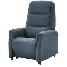 Hukla Fernsehsessel Dean Mikrofaser 70 x 105 x 88 cm Blau elektrisch