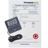 Kalibriertes digitales Kühlschrank-Gefrierschrank-Thermometer mit rückverfolgbarem 2-Punkt-Kalibrierzertifikat