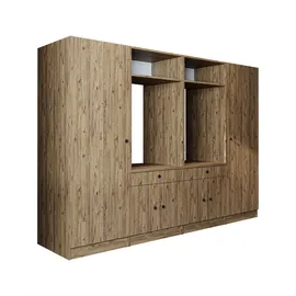 roomartstore.de Schrankwand 254 x 184 x 67 cm Eiche