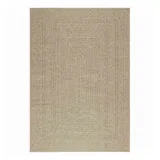 vidaXL Teppich ZIZUR Beige 140x200 cm Jute-Optik Indoor und Outdoor