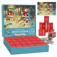 Puzzle Adventskalender 2024, 24 Tägiger Adventskalender Puzzle, mit Weihnachtspuzzle 1008 Teile, Weihnachts Geschenke für Jungen, Mädchen, Frauen und Männer