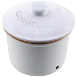RÖMERTOPF Frische-Topf MINI / Vorratstopf für Knoblauch Knoblauchtopf Weiß 0,6 L...