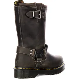 Dr. Martens Anistone Hi Charcoal Grey Burnished Waxy Pull Up Wp 40 EU
