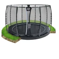 EXIT TOYS Dynamic ebenerdiges Trampolin 305 cm inkl. Sicherheitsnetz schwarz