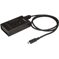 Startech 4 Port USB-C Hub - Metall - USB 3.2 Gen 1 (3.1 Gen 1) Type-B 5000 Mbit/s Schwarz