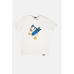 LAKOR T-Shirt Surfs Up Herren Weiß Surfbrett