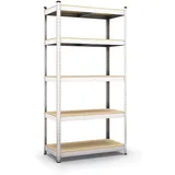 Panorama24 Lagerregal verzinkt belastbar bis 350kg - Maße: 170 x 80 x 30 cm, Regal Kellerregal Steckregal Werkstattregal Schwerlastregal