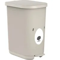 Rotho Windeleimer KAYO inkl. 20 Windel-Beutel Bär, 35 Liter, für Müllbeutel, beige, geruchsdicht