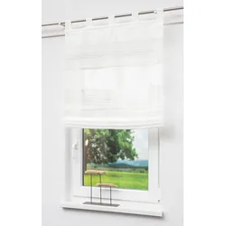 Raffrollo/Raffgardine von Lysel - Evora (BxH) 80cm * 130cm weiß