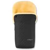 Hofbrucker Lammfell-Fußsack "Putzi Limited Edition" in Schwarz - (L)90 x (B)34 cm