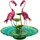 ABC home | Zimmerbrunnen Flamingos | Glas, Metall | 40 cm H