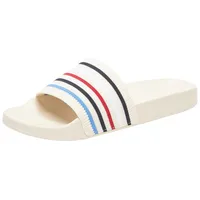 Tommy Hilfiger Damen Badeschuhe Global Stripes Pool Slide Badelatschen, Weiß (Calico), 36 - 36 EU