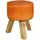 KADIMA DESIGN Sitzhocker Ziegenleder 37 x 45 x 37 cm Braun