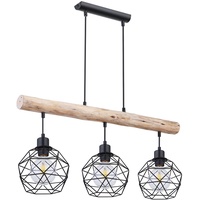 GLOBO Smart Decken Lampe dimmbar Holz Balken Hänge Lampe