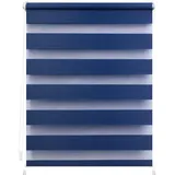 Lichtblick Duo Rollo / Doppelrollo Klemmfix 80 x 200 cm verspannt blau