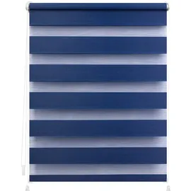 Lichtblick Duo Rollo / Doppelrollo Klemmfix 80 x 200 cm verspannt blau