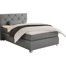 Jockenhöfer Boxspringbett Finja, mit Topper und Zierkissen, grau