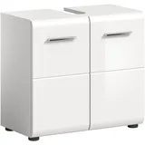 xonox.home Waschbeckenunterschrank Ice 60 x 54 x 30 cm Weiß Hochglanz
