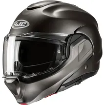 HJC Helmets HJC F100 Solid Klapphelm, silber, Größe XL für Männer