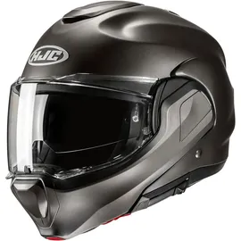 HJC Helmets HJC F100 Solid Klapphelm, silber, Größe XL für Männer