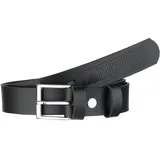 Ladeheid Kindergürtel Leder 2,5 cm Breit Schwarz 70