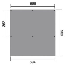 Weka Doppelcarport Mugello B 594 cm x 606 cm