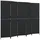 vidaXL Paravent 5-tlg. Schwarz Poly Rattan