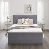 Homestyle4u Polsterbett 140x200 Grau Doppelbett Mit Lattenrost 4 Schubladen 1915,