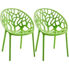 CLP Gartenstuhl Hope Sessel 59 x 59 x 80 cm grün 2 St.