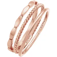 Elli Stapelringe Stacking Bandring 3er Set 925 Silber 54 Damen
