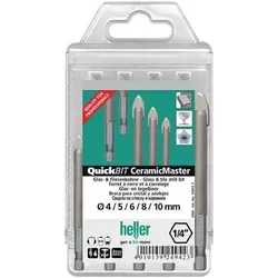 Bohrersatz QuickBit® Ceramik Master 5-tlg.D.4,5,6,8,10mm Schaft 6 kant