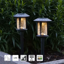 Star Trading LED-Solarlampen Monaco warmweiß 2er Set