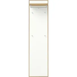 VOSS MÖBEL Garderobenpaneel V100 Lack Weiß, Braun Weiß / Eiche