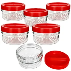 6x ORTES Vorratsglas 1,5L Glas mit Kunststoffdeckel Gitter Aufbewahren Einlegen