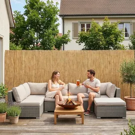 casa.pro Schilfzaun 160 x 300 cm Beige/Natur