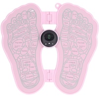 Elektrisches Fußmassagegerät, USB Wireless Folding Pulse Fußzirkulationsmassagematte Akupressurmassagegerät (rosa)