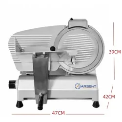 ARSENT Professionelle Aufschnittmaschine und Schinkenschneider mit Klebemesser Ø250mm.