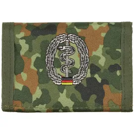 Max Fuchs Nylongeldbörse, flecktarn, Sanitäter, Klettv., Ausweisf.