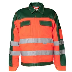 Warnschutz Bundjacke "KONTRAST" - 48 - orange/grün